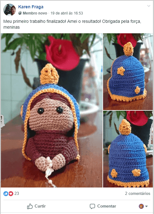 Amigurumi de Nossa senhora